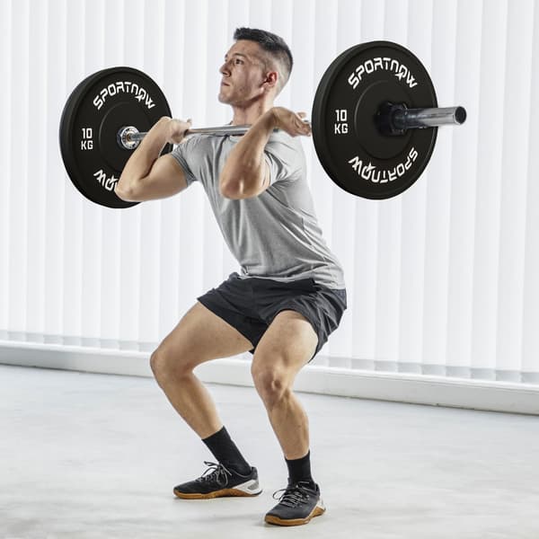 Set med 2 hantelvikter, 2 x 10kg vikter, viktskivor set, viktskivor för 5 cm hantelstång, Ø 50 mm hål, svart