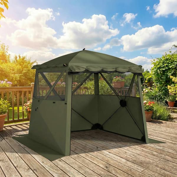 Vandtæt 2x2m pop-up-pavillon med netvinduer