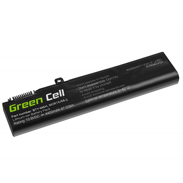 Grønt celle batteri til MSI GE62, GE63 osv. 4400mAh, 10,8V