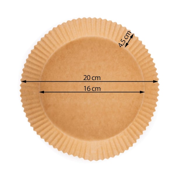 Bagepapir til airfryer 16 cm Berdsen - 20 stk