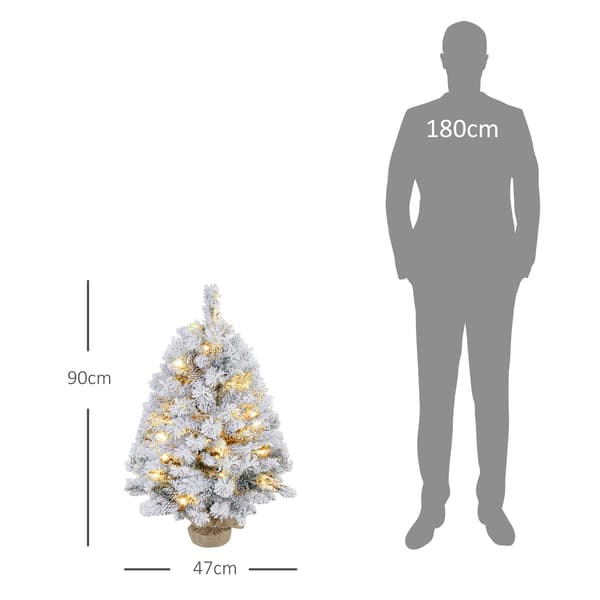 LED juletræ, 92 cm, varmhvide lys, indendørs brug
