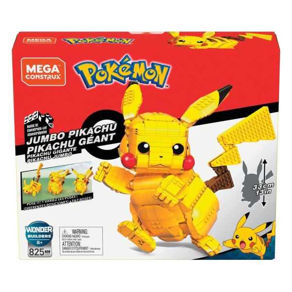 Pokémon Mega Construx Wonder Builders Byggesæt Jumbo Pikachu 33 cm