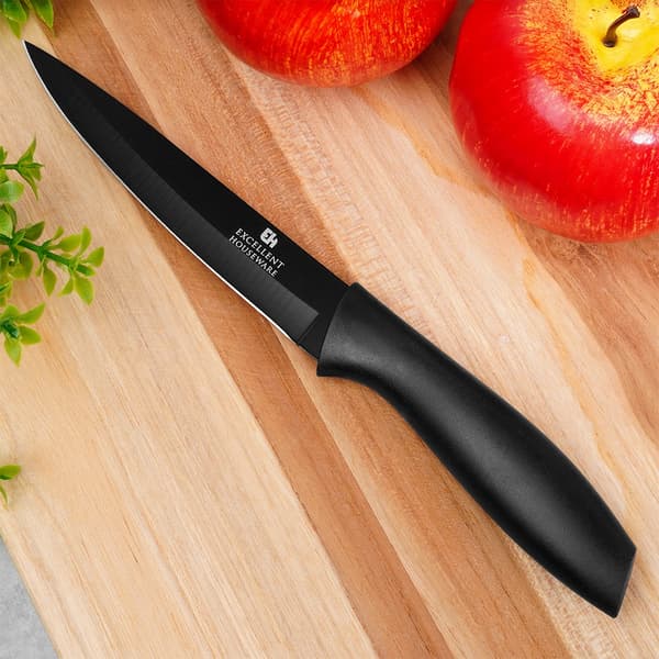 Køkkenkniv stål sort 23 cm