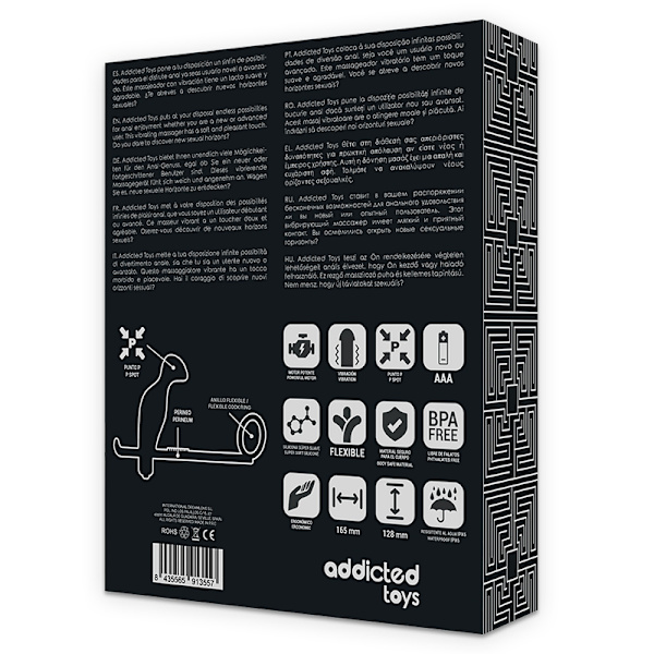 Addicted Toys - Analstik Med Sort Silikonering 12 Cm