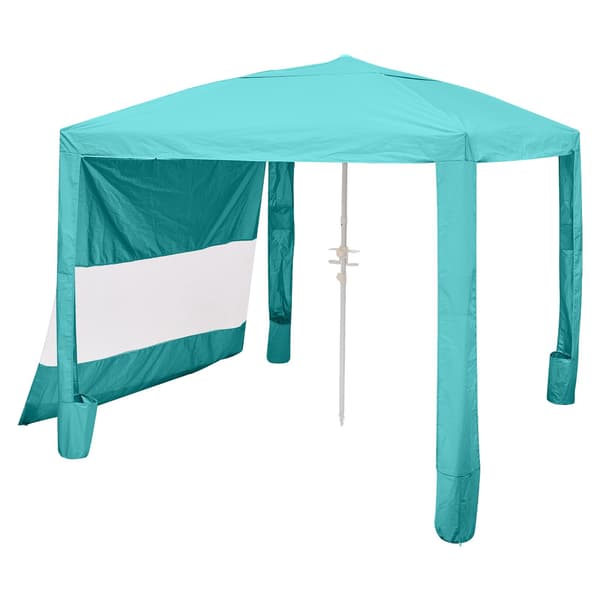 Strandcabana-overdækning 2,4 x 2,4 m, sidevæg, UPF 50+