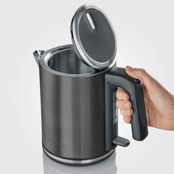 Vattenkokare 1L, Mörk rostfri, 2400W