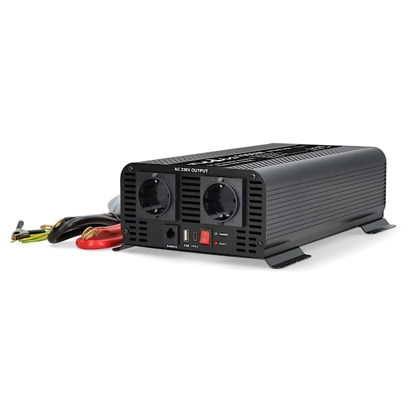 Power Inverter Pure Sine Wave | Indgangsspænding: 12 V DC | Enhedens strømudgangsforbindelse(r): Type F (CEE 7/3) / USB-A / USB-C™ | 230 V AC 50 Hz |