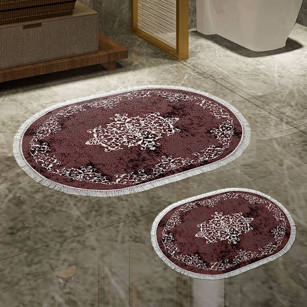 Kylpymattosetti (2 kpl) 410616 - O - Claret Red