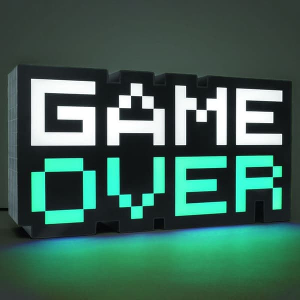8-Bit Game Over-lampe med retrodesign og LED-lys