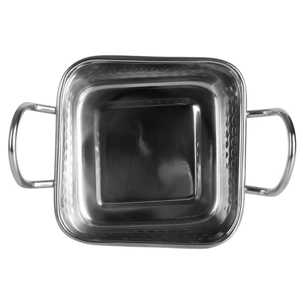 Elegant serveringsfad i minigryde af rustfrit stål