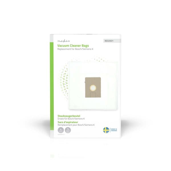 Dammsugarpåsar, syntetiska, 4-pack, passar Bosch/Siemens