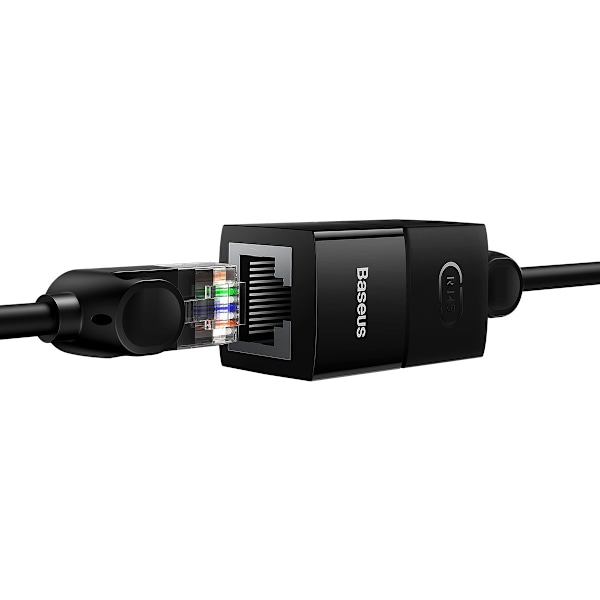 Ethernet RJ45 netværkskabelstik, sort SÆT med 10 stk.