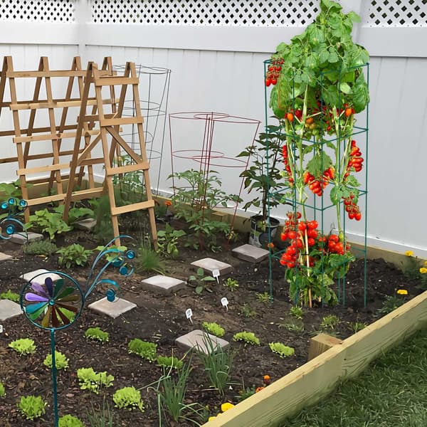 Tomatburar, 3-pack, 94 cm PVC-belagda ståltorn