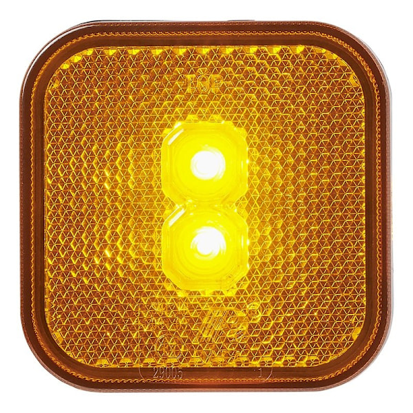 Sivuvalaisin 12/24V keltainen 65 x 65 mm LED