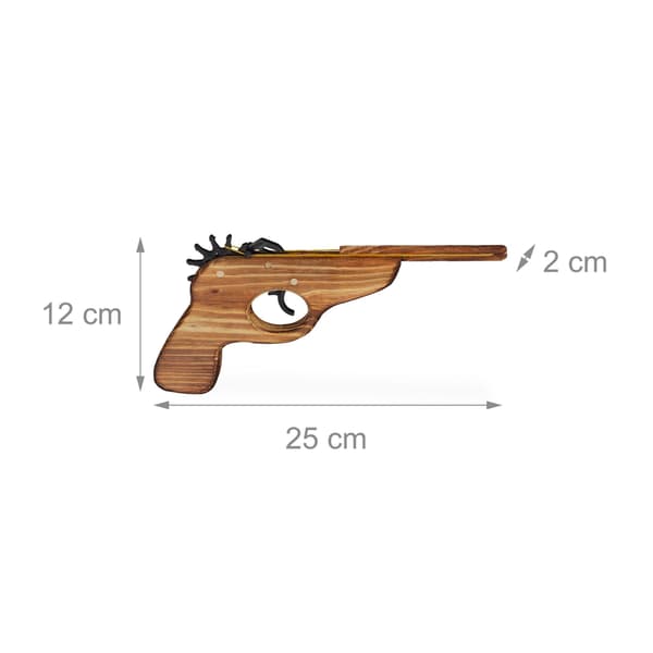Gummipistol i træ