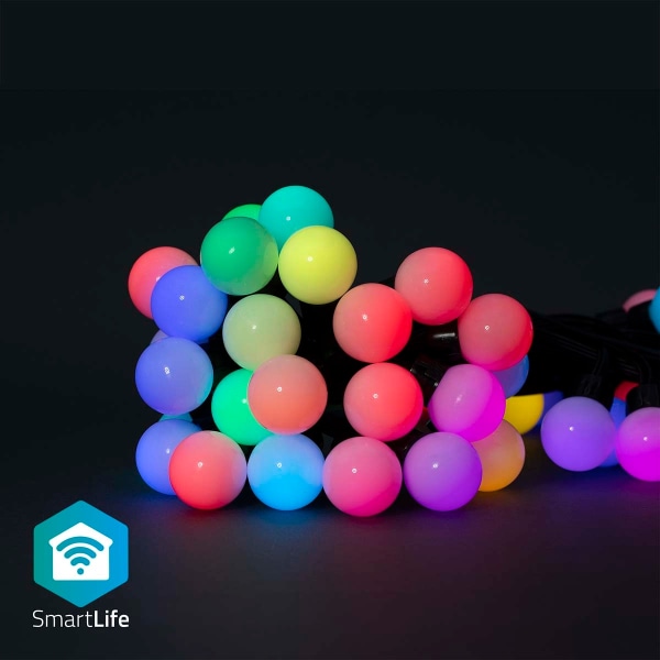 SmartLife Jouluvalot | Partylight | Wi-Fi | RGB | 48 LED's | 10.8 m | Android™ / IOS | Polttimon halkaisija: 30 mm