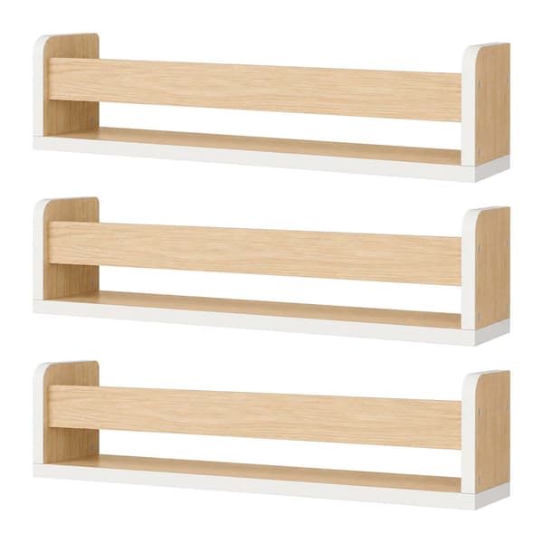 Lasten seinähyllysetti, 3 kpl, MDF, 58 cm leveä