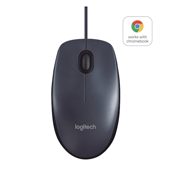 Logitech B100 Optisk USB Mus - Sort