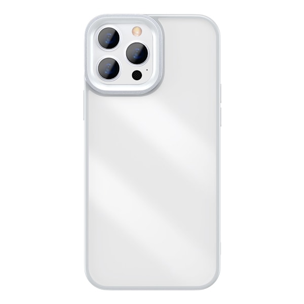 Pansarbeständigt skal till iPhone 13 Pro med gelram, grå