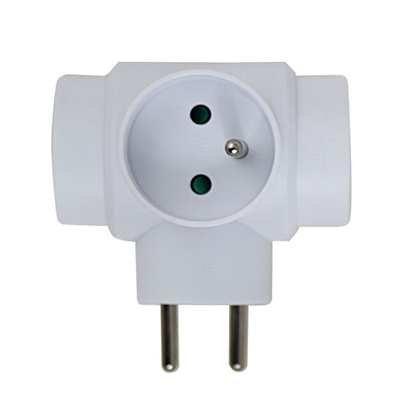 Esperanza Elec. Socket Splitter 3 Sockets Valkoinen