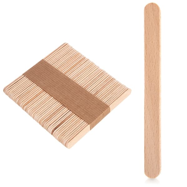 Puiset jäätelötikut, 50 kpl – Pyökki, 9,5 cm