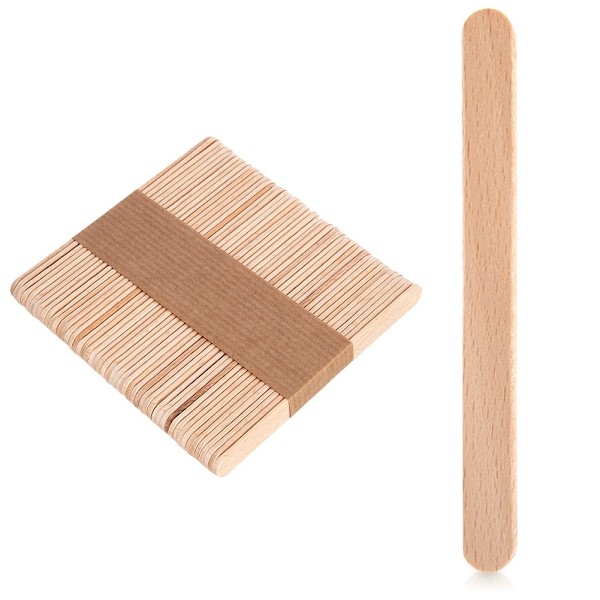Træispinde, 50 stk. – bøgetræ, 9,5 cm