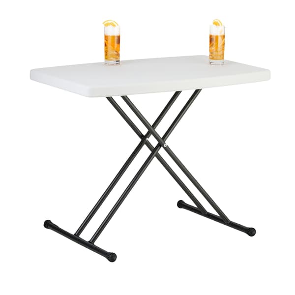 Sammenklappeligt havebord, højdejusterbart
