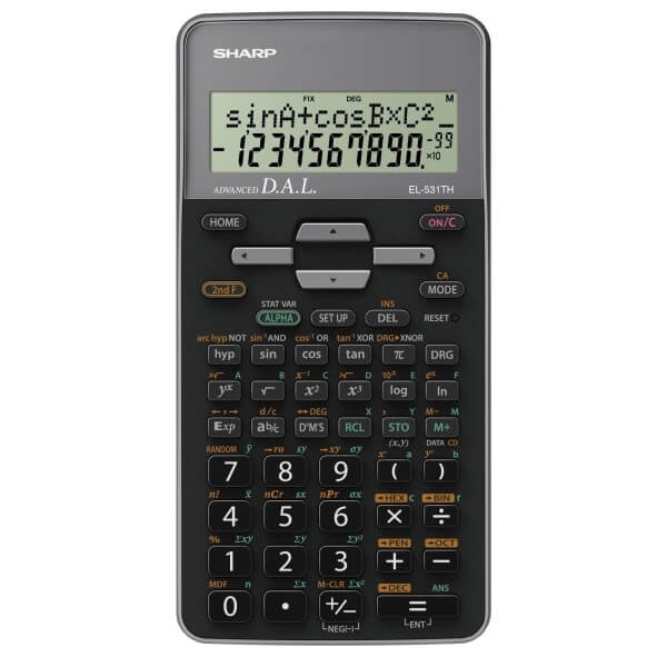 SHARP Kalkylator EL531THBGY Svart, Grå
