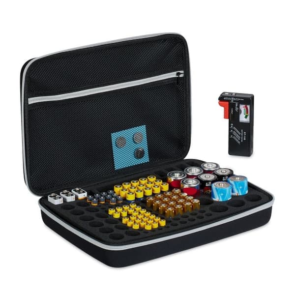 Batterikasse med tester
