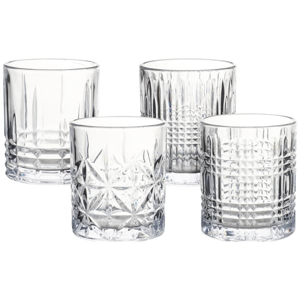Viskilasisetti, 290 ml, kultareunus, 4 kpl