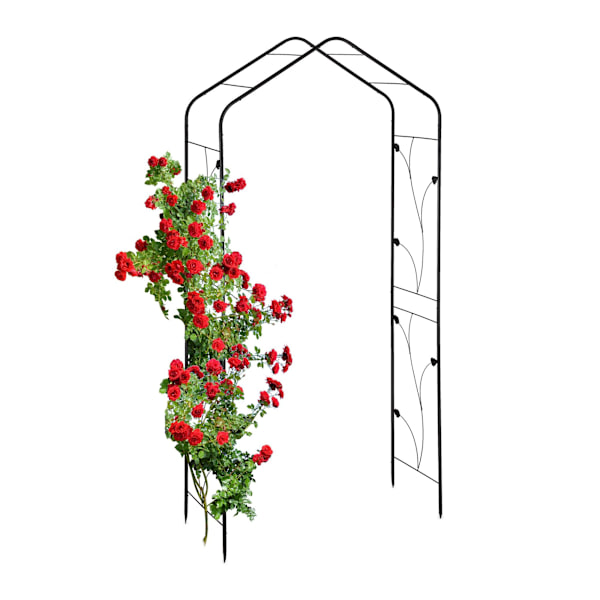 Metal Rose Arch i sort