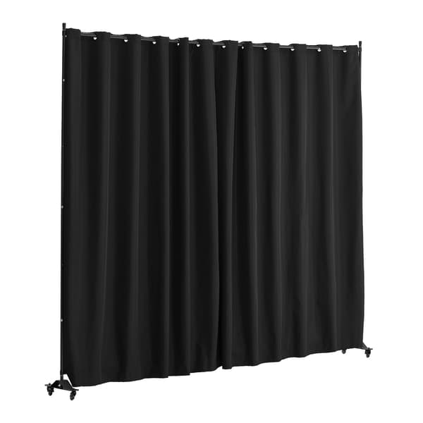Rumdeler med hjul, sort panel