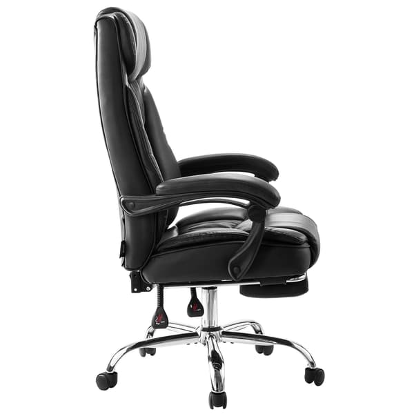 Executive kontorstol, høj ryg, fodstøtte, 135 cm lænefunktion