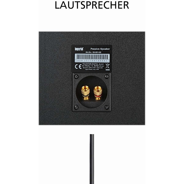 Kaiutinsarja kahdella passiivisella 20 W kaiuttimella