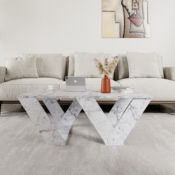 Sofabord Pipra - Carrara Marmor