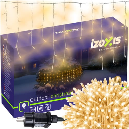 Jule-istaplys, 100 LED, 6m, varm hvid, IP44