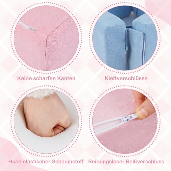 Skumklätterblock och bollhav för småbarn - Rosa