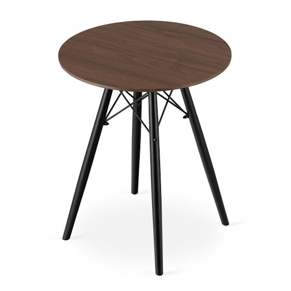 TODI sofabord, moderne skandinavisk brun rund plade, 60 cm