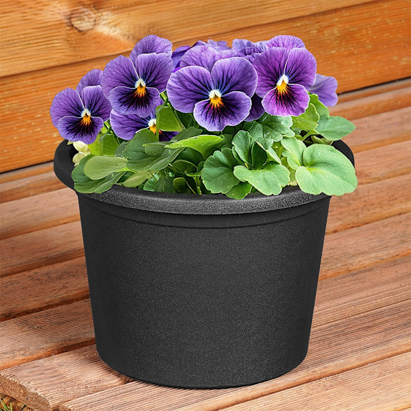 Muovinen puutarharuukku musta pyöreä 20 cm