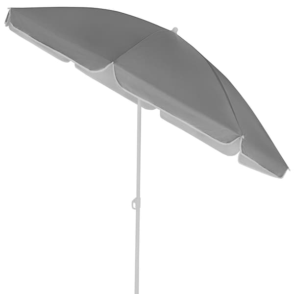 2m antracit strandparasol, vippe- og højdejusterbar