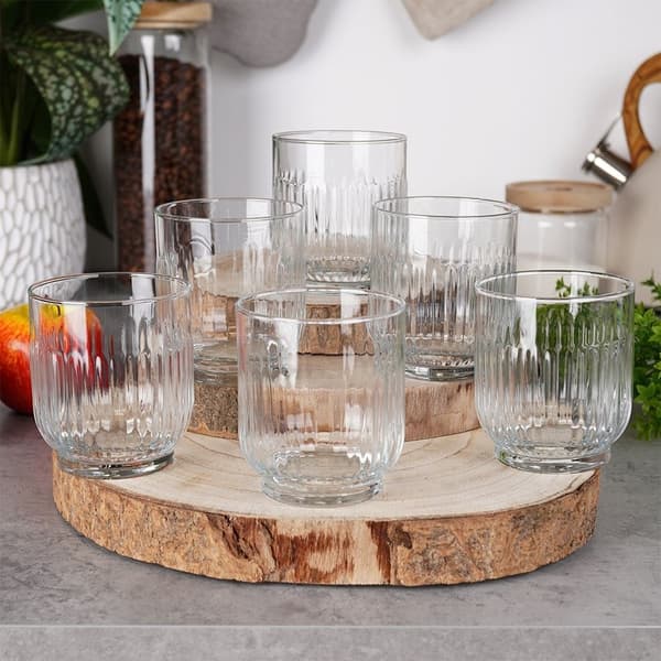 Sæt med 6 glas, 300 ml, tykt glas til drinks