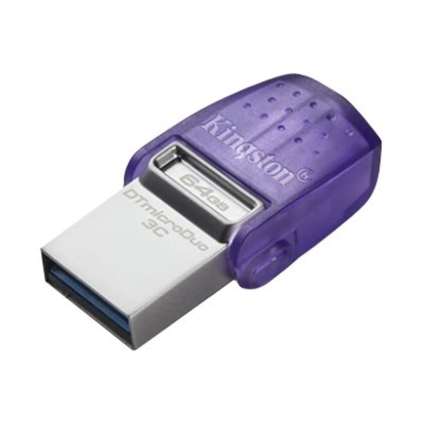 Kingston DataTraveler microDuo 3C - USB-muistitikku - 64 Gt - USB 3.2 Gen 1 / USB-C