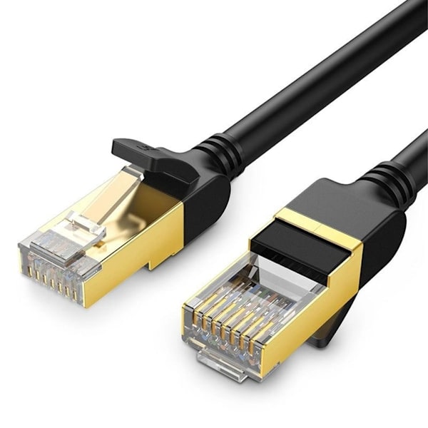 Ugreen Ethernet nätverkskabel RJ45, Cat7, STP LAN, 10Gbps, 2m - Svart
