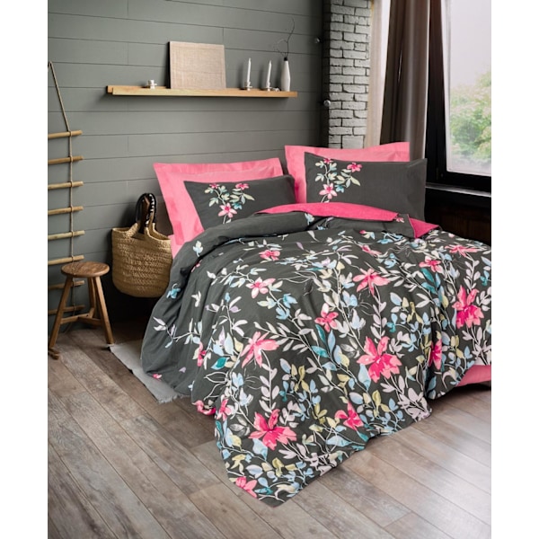 Ranforce Double Quilt Cover Set Merlin - Rosa
