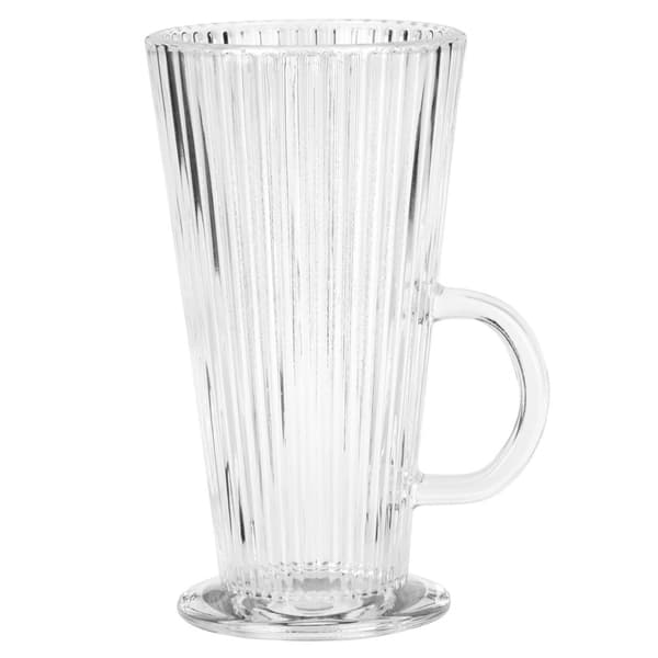 Latteglasset, 270 ml, räfflat glas, 6 delar