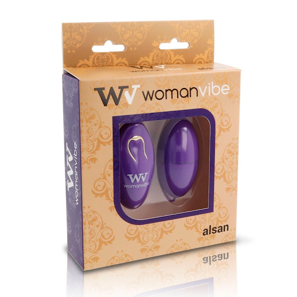 Womanvibe - Alsan Egg Fjärrkontroll Svart Silikon Lila