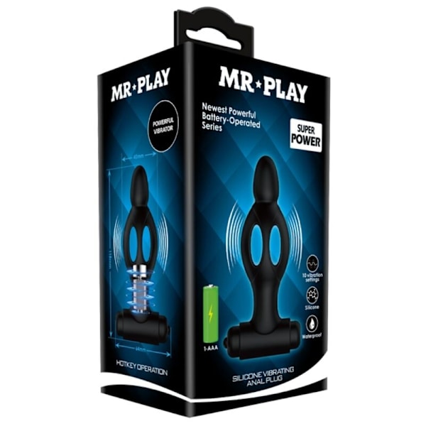 Mr Play - Silikone analstik med vibration