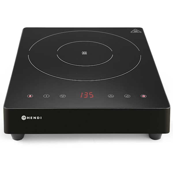 Bärbar induktionsspis med touchpanel, 1 Black Line värmezon, dia. 28 cm 3500 W - Hendi 239421
