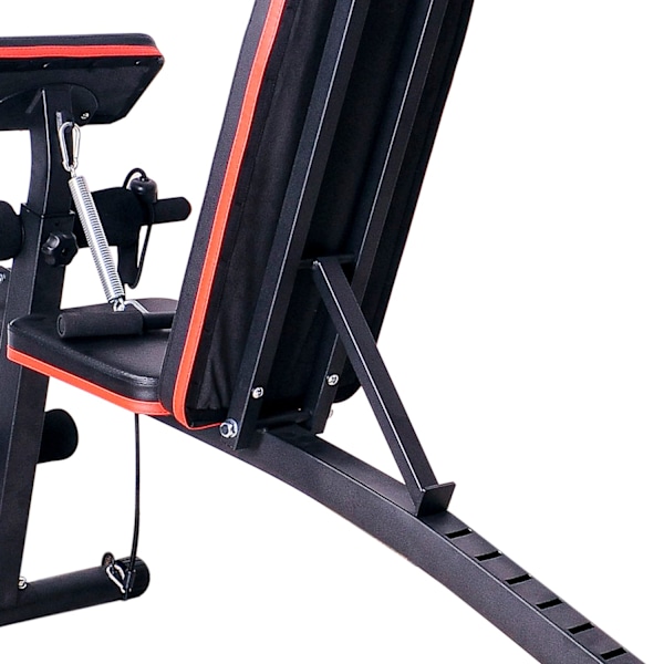 Multifunktion viktbänk multigym med fjäderbooster träningsbänk vikt upp till 120 kg svart 54 x 160 x 106 cm