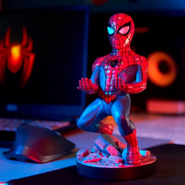 Spiderman figurklämningsfäste, 21 cm Cable Guy Display